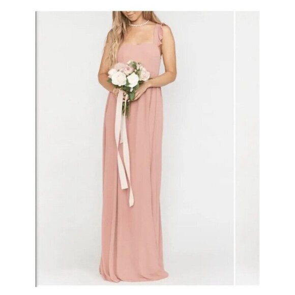 Show Me Your Mumu June Maxi Rustic Mauve Chiffon NWT XL Wedding Bridesmaid N - Picture 4 of 16